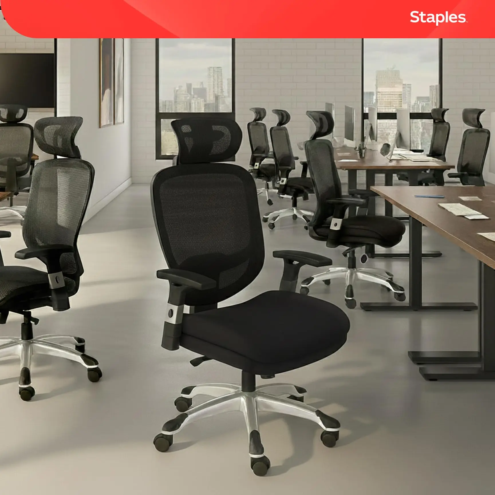 Hyken Ergonomic Mesh Office Chair, Lumbar Support, Swivel, Black