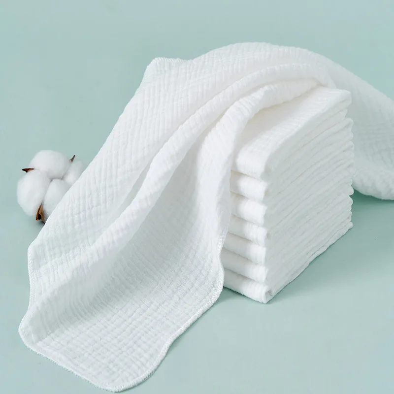 

8pcs/set Cotton Baby Gauze Diapers Children Washable Reusable Folding Changing Pad Cover 45*43cm Soft Baby Towels Diaper