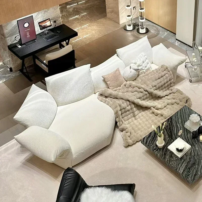 Italian villa living room special-shaped corner sofa