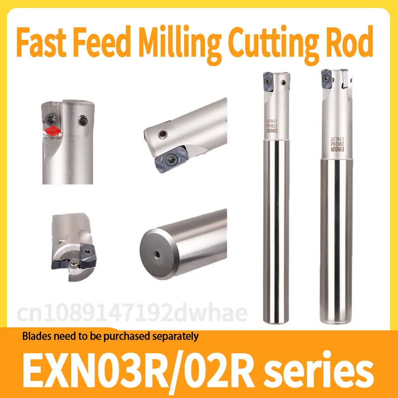 Porte-outil de fraisage CNC EXN03R/02R, outil à grande profondeur de coupe, avance rapide et haute efficacité, pour plaquettes de fraisage LNMU0303