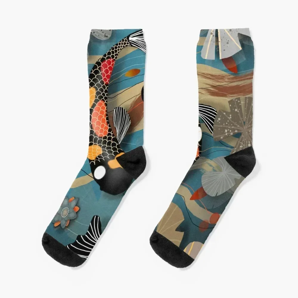 Koi Watergarden Socks Climbing hip hop luxury moving stockings Ladies Socks Men's