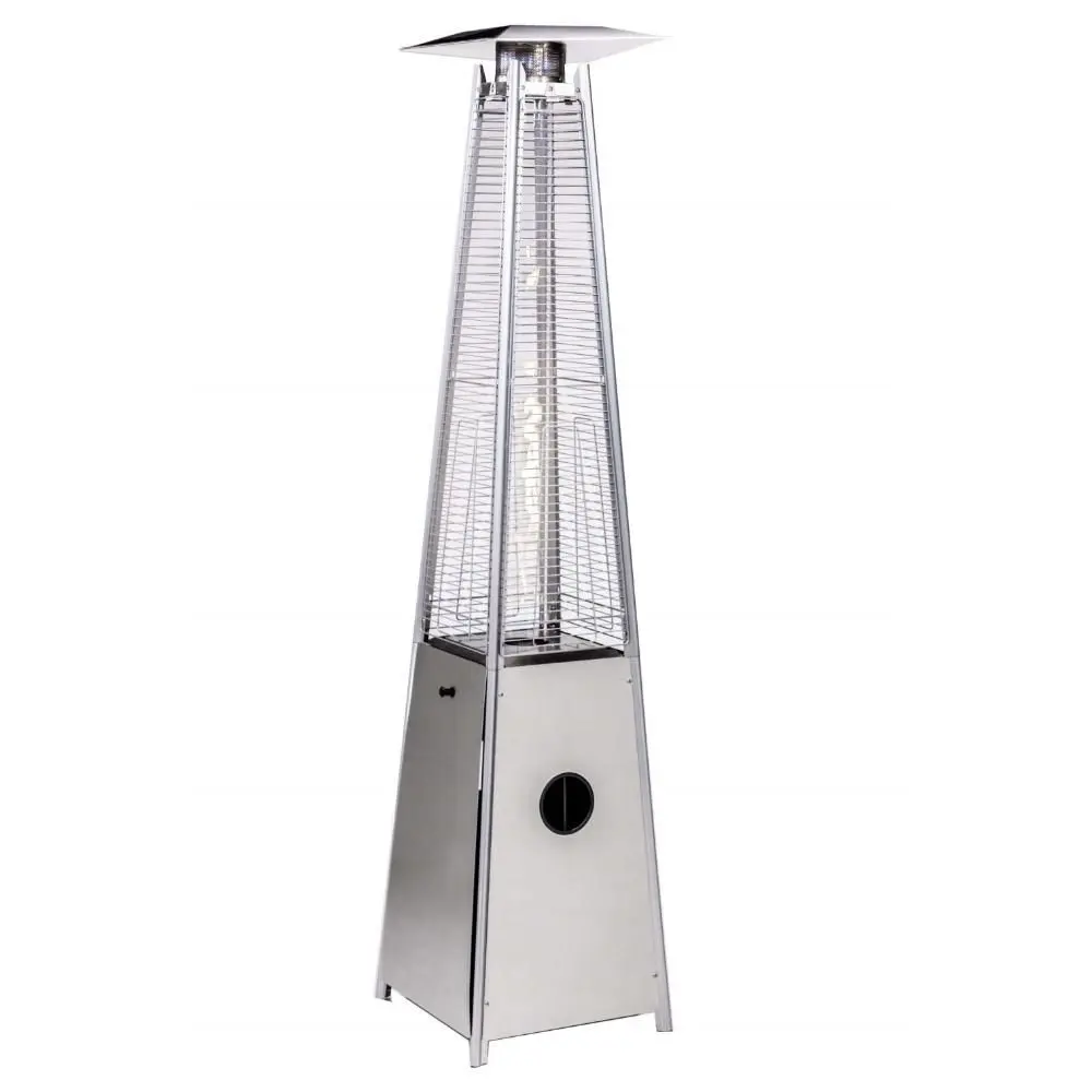 Quartz Galss Tube Patio Heater, Visual Flame Heater 40000BTU - Stainless Steel, 3 Colors