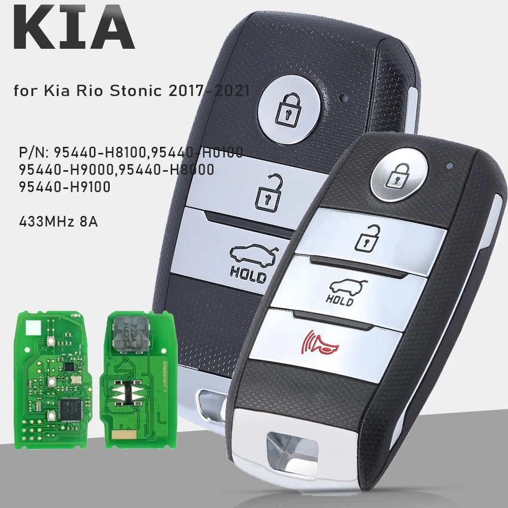 

KEYECU 95440-H8100,95440-H0100, 95440-H9000,95440-H8000,95440-H9100 для Kia Rio Stonic 2017-2021 Smart Remote Key 433 МГц 8A Fob