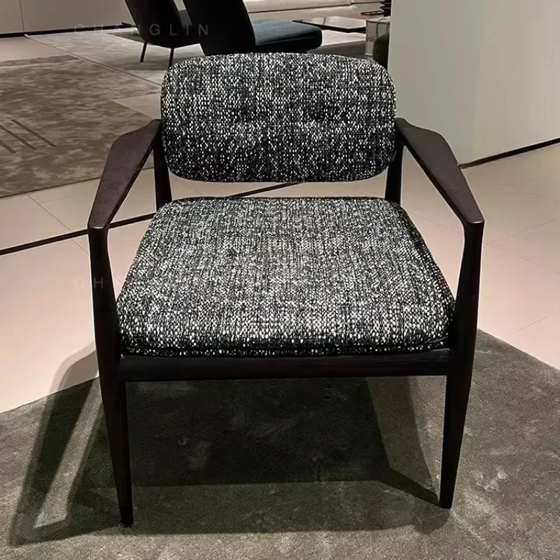 Italian minimalist post-modern minimalist fabric leisure chair single sofa