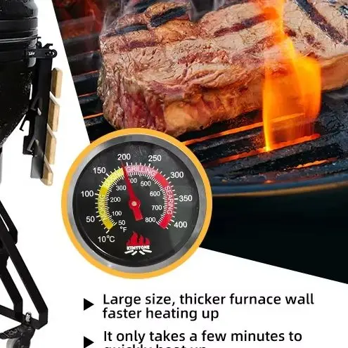 26 Inch Premium Modern Ceramic Charcoal BBQ Grill Smart Wireless Remote Control Kamado Smoker Oven for Outdoor Garden Patio Cook