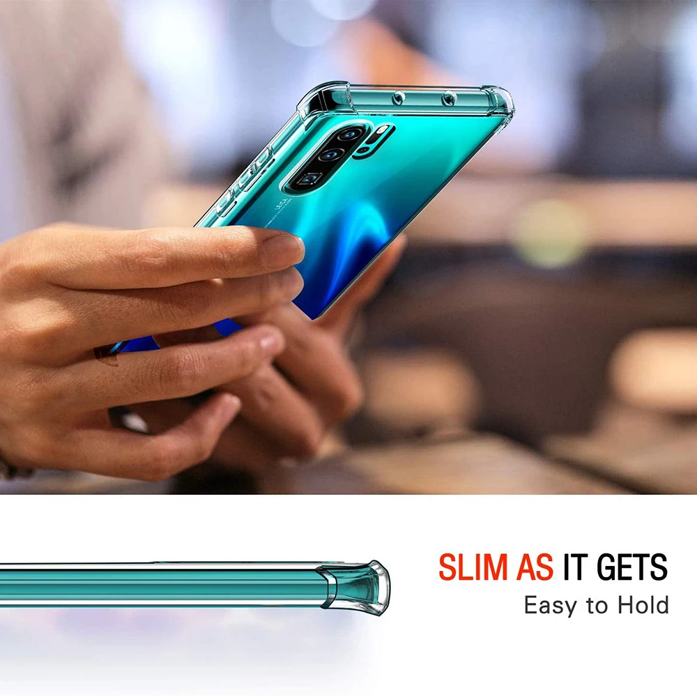 Odporne na wstrząsy silikonowe etui na telefon Huawei P30 P20 Pro Lite Clear Ultra Thin Back Cover dla P 20 30 P30Pro Transparent Shell Coque — zdjęcie produktu 5