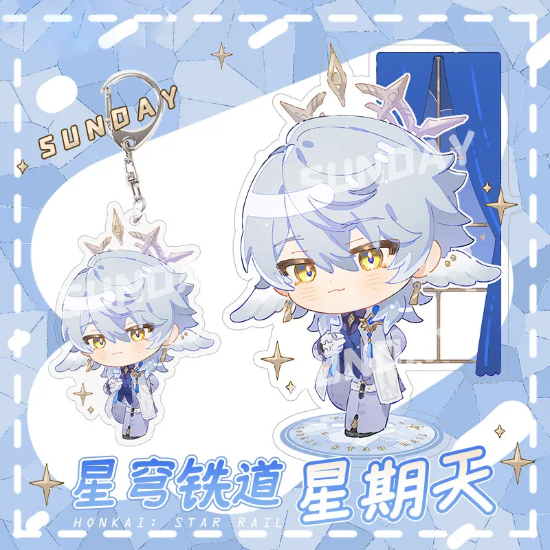 

Game Anime Sunday Honkai: Star Rail Q Version Acrylic Stand Figure Model Plate Cosplay Cartoon Keychain Pendant Tabletop Decor