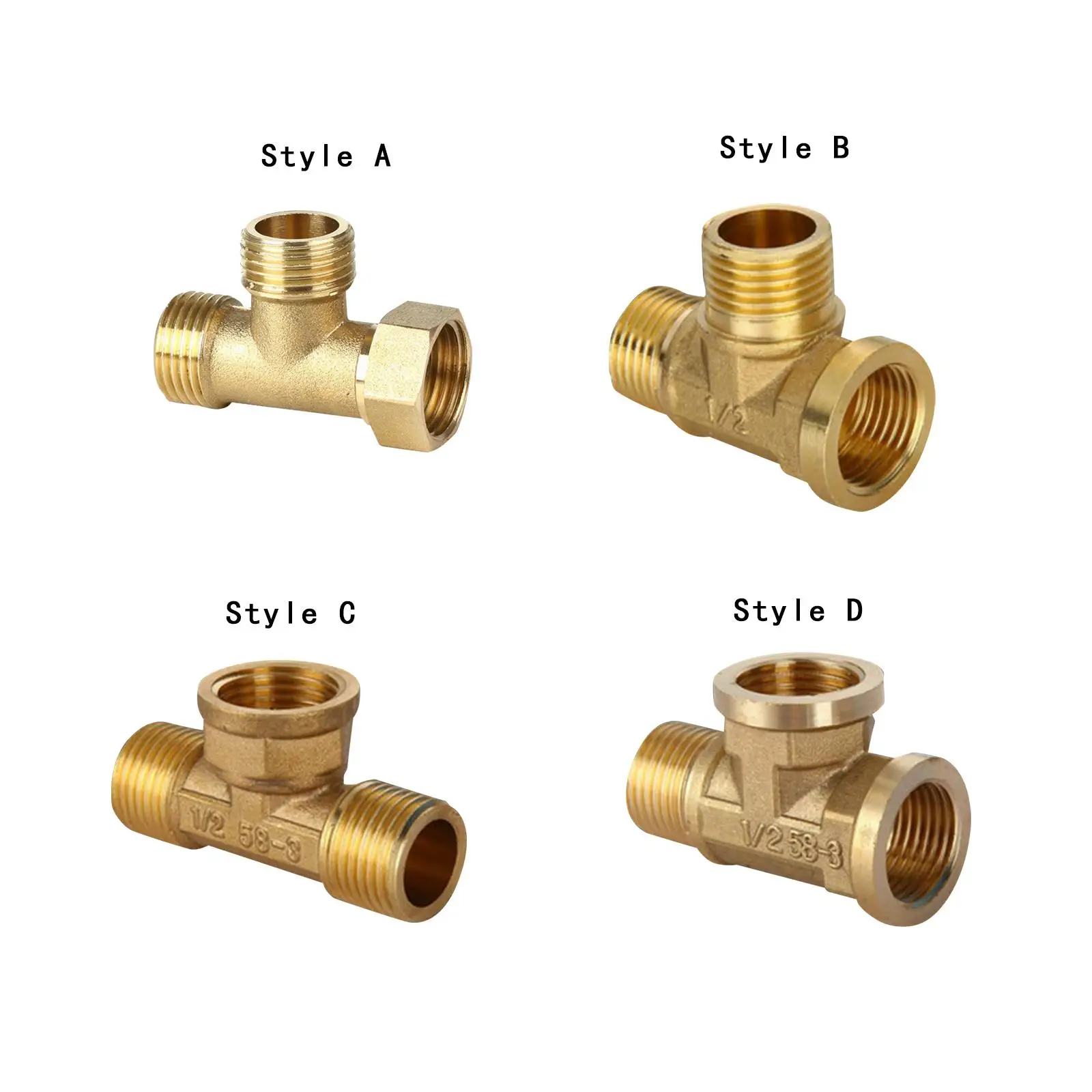 Tee Pipe Fitting Water Pipe Connector Replaces 3 Way Pipe Fitting Hose Fitting for Sprinkler Pipe DIY Furniture Decorative
