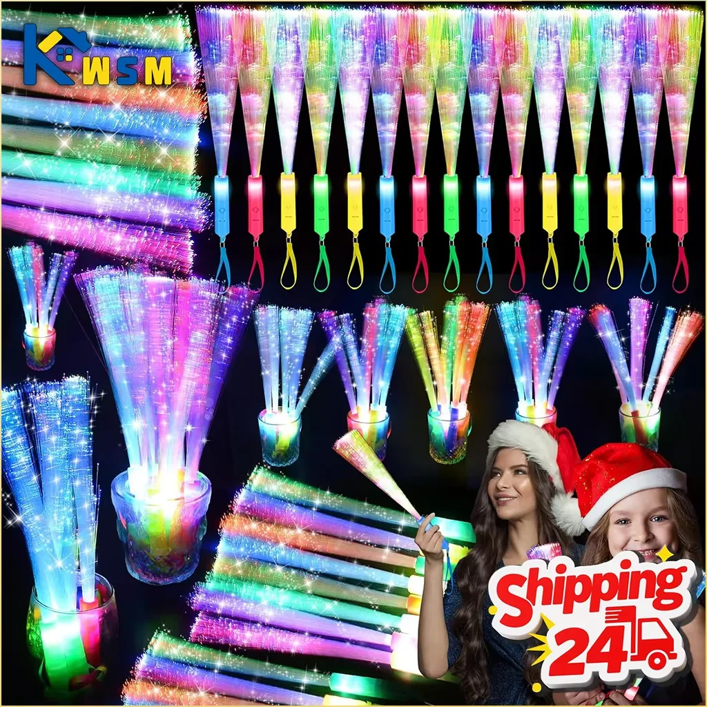 1/10/20/30PCS Halloween LED Glow Sticks Colorful RGB Glow Foam Cheer Tube Light for Christmas Birthday Wedding Party Supplies