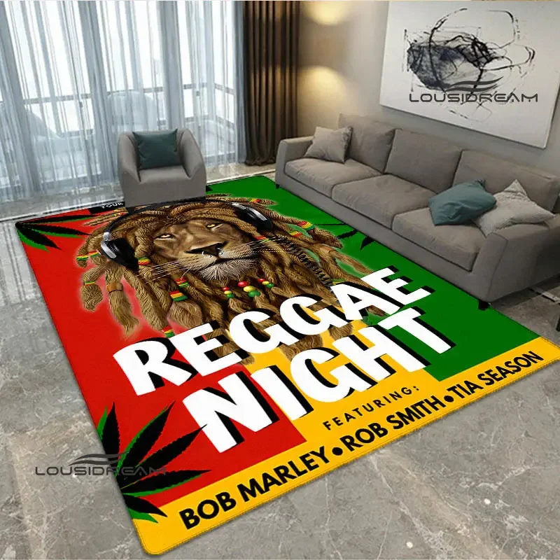 Bob Marley Lion Maple Leaf Printed Carpet home decoration accessories kitchen mat rugs living room rug for bedroom birthday gift