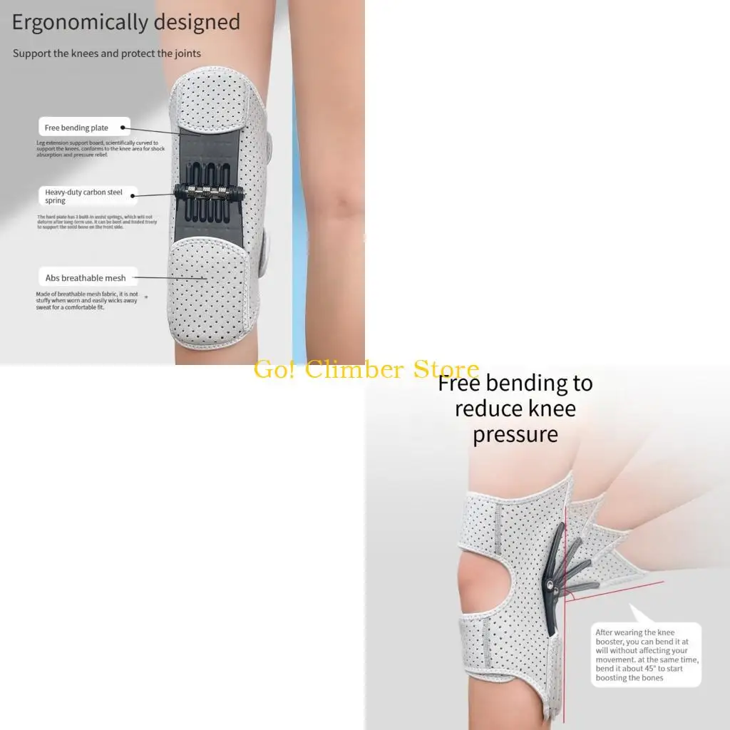 Q84C Open-Meniscus Knee Support Side Spring Stabilizer Knee Brace for Training