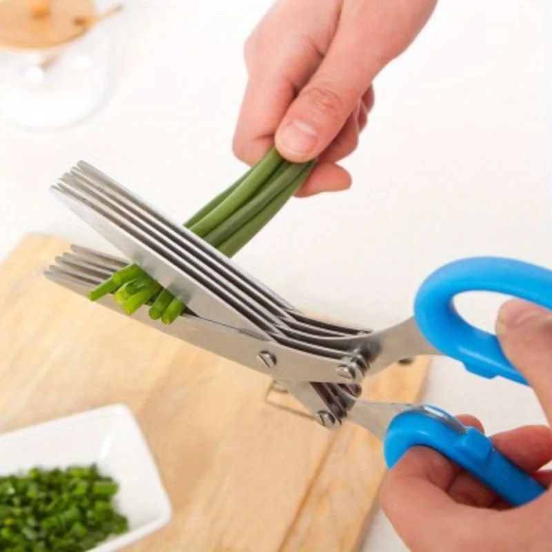 

Premium Multifunctional Stainless Steel Kitchen Scissors for Cutting Herbs, Vegetables, and More