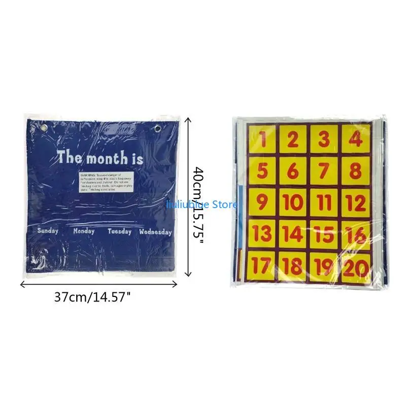 PVC ハンギングバッグ カレンダー 収納付き 天気認知 就学前 T 62CF