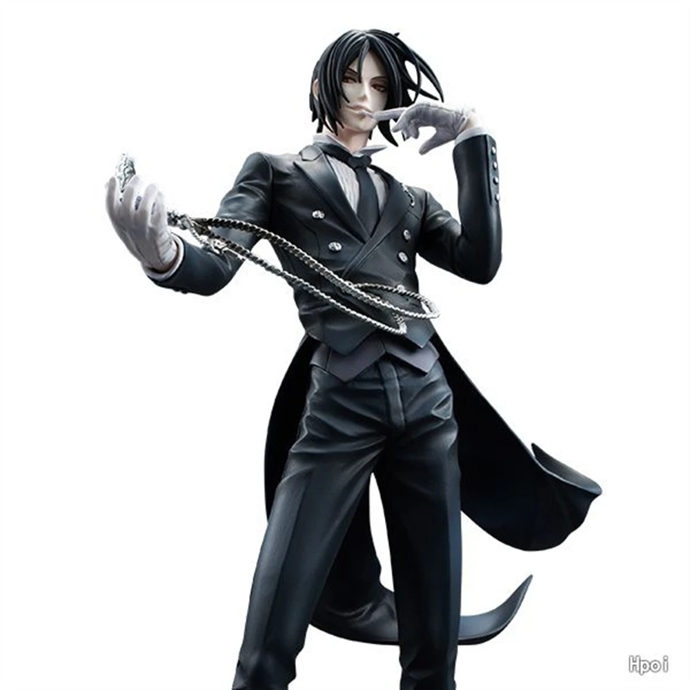 20 センチメートルアニメ黒執事セバスチャン・ミカエリスフィギュアスタンドアップアニメーションモデルおもちゃギフトコレクション装​​飾装飾品 PVC