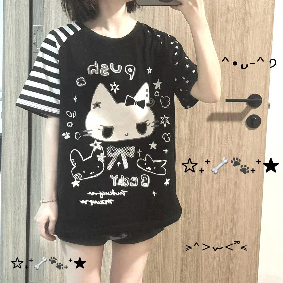 

Oversized Tops Japanese T Shirts 2026 Women Clothing Summer Camisetas Casual Fashion Y2k T-shirts Cute Anime Print Casual Tees