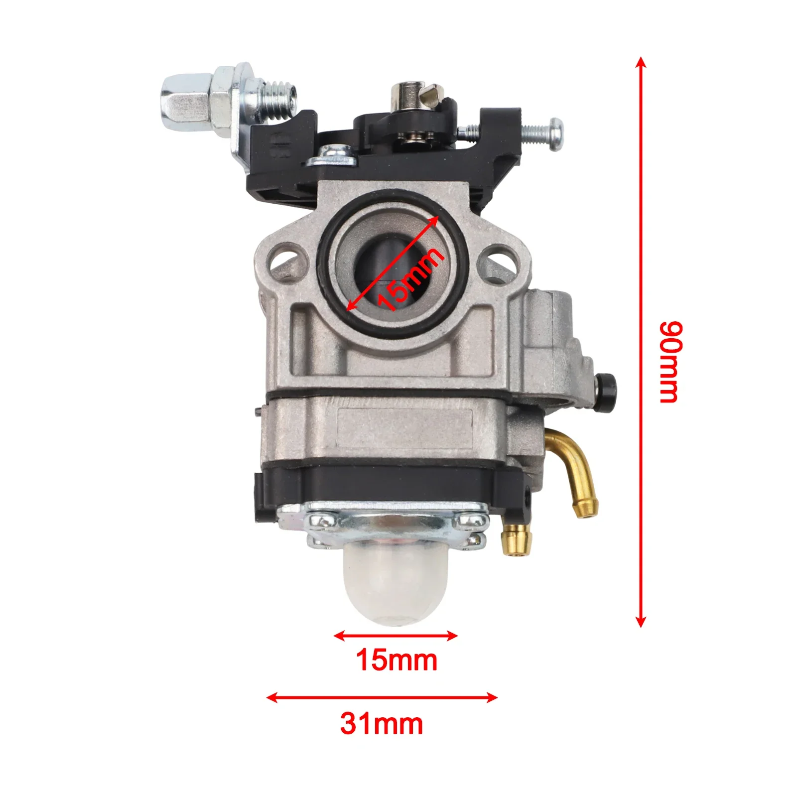 Replacement Carburetor for BC 43/1AS 1.7PS 1.24KW and PT 3041 String Trimmer Small Engine Maintenance Part with Gasket