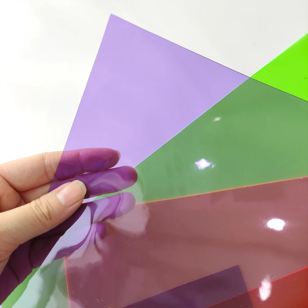 Holographic Iridescent Transparer Clear Tarpaulin Orignal Colour PVC Vinyl Fabric For Bag Notebookcover Craft DIY 30*135CM