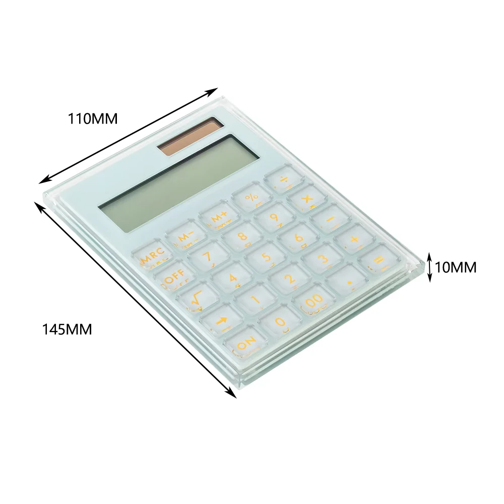 Elegant Mirror Rose‑Gold 12‑Digits Calculator, Solar Powered Plastic Desk Accessory for Office & School Daily Use