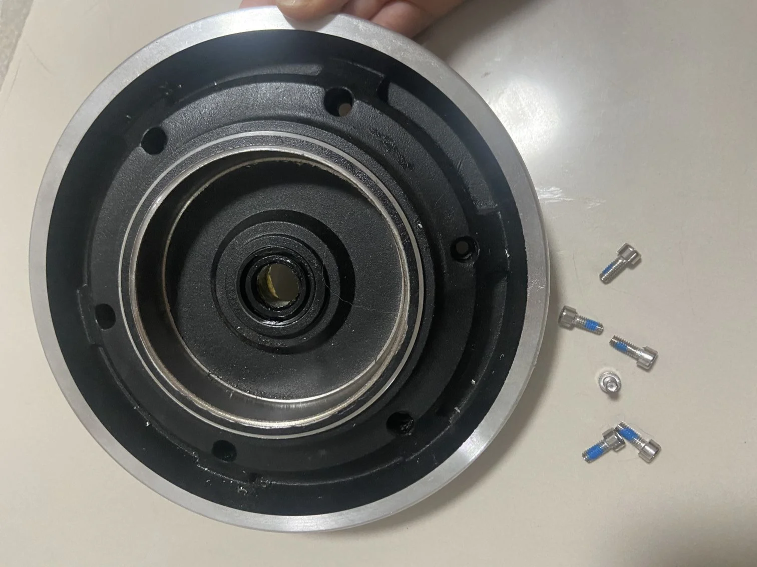 

rear rim valve side of SPEEDWAY leger electric scooter
