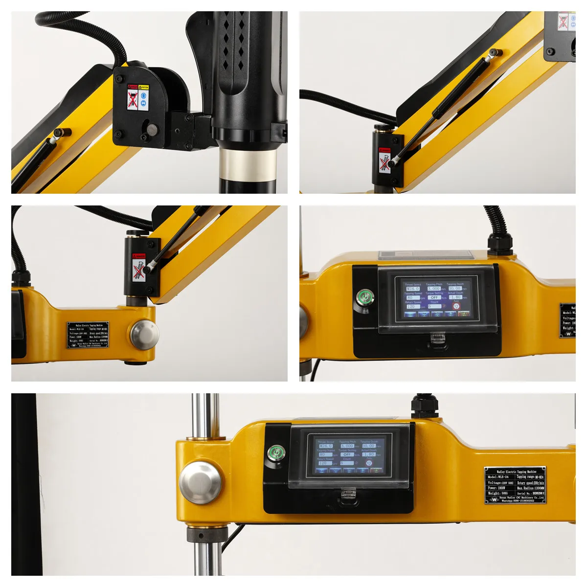CNC Automatic Servo Tapping Machine with PLC Control 220V Motor for Vertical Drilling and Nut Head Tapping
