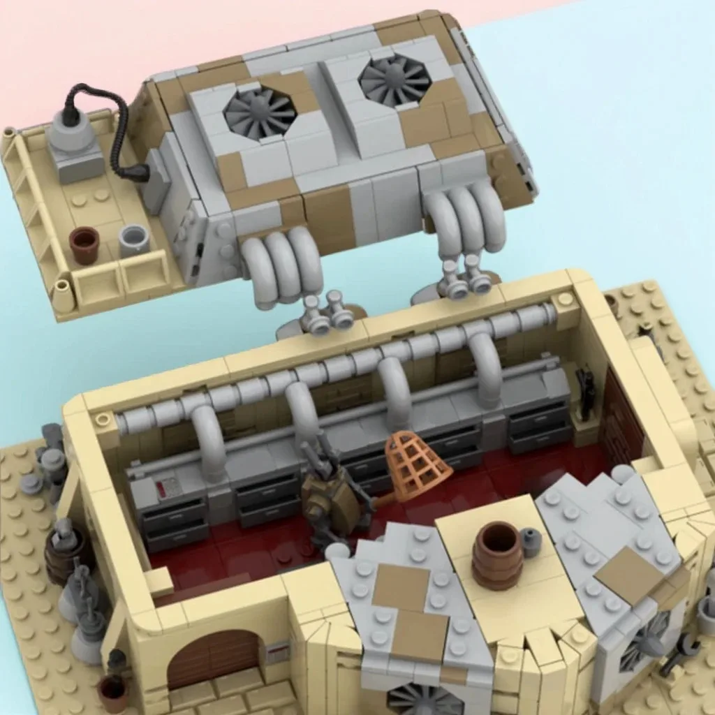 1203PCS Tatooine Modular Building Power Grid Control Room MOC Star Batter Scene Model Education Building Blocks Gift