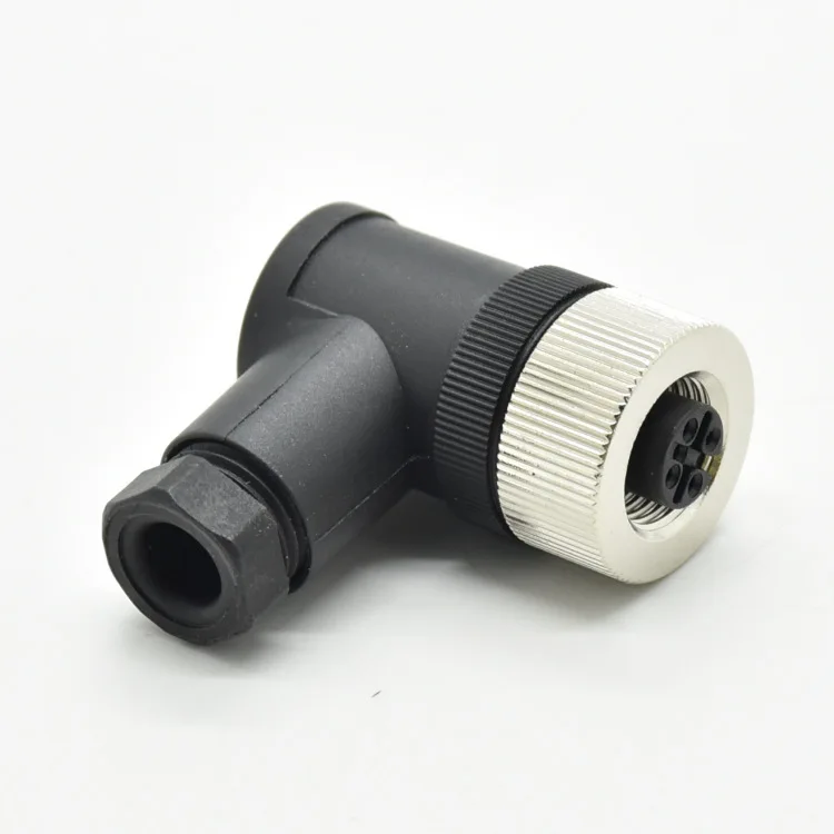 

2pc M12-4P 90 Tara Elbow Connector Sensor 12mm Waterproof Aviation Plug - Field Installation Connector Optoelectronic Displays