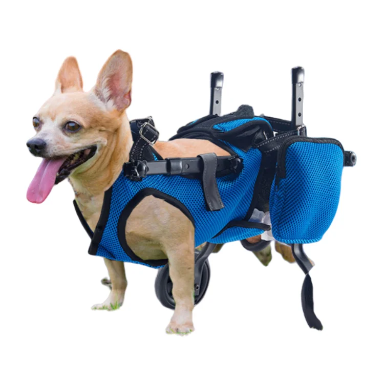 Upgraded Dog Wheelchair for Back Legs Safety Dog Leg Support Adjustable Pet Wheelchair Cart with Poop Bag and Pee Mat