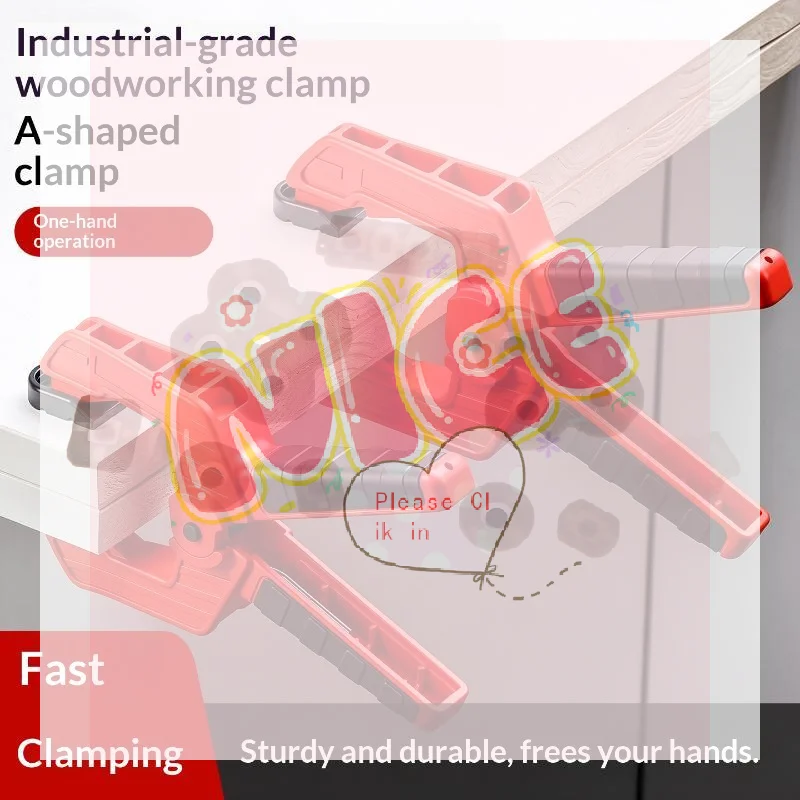 【BA】Heavy Duty Nylon Spring Clamp 6 Inch A Type Woodworking Clip Strong Grip DIY Wood Working Tool For Carpenter