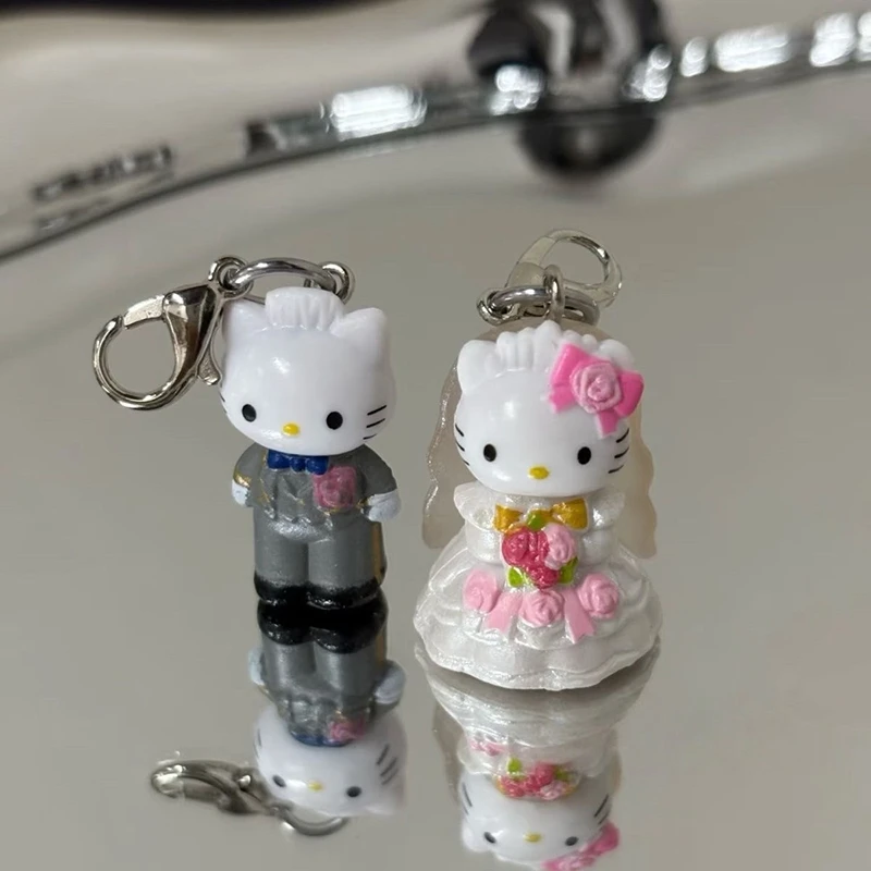 Hello Kitty Keychain KT Mushroom Keyring Backpack Pendant Hanging Charms Party Supplies Cute Party Favor Gifts