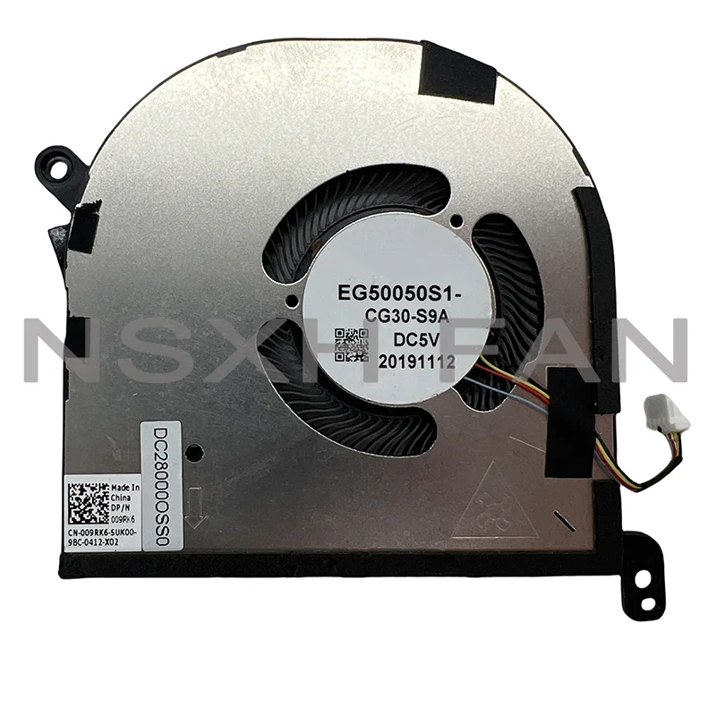 Fan For XPS 15 9500 9510 9520 Precision 5570 0594WG 0MC4KC 0FK50V 0MC4KC 09RK6 DJH35 EG50050S1-CG30-S9A EG50050S1-CG00-S9A