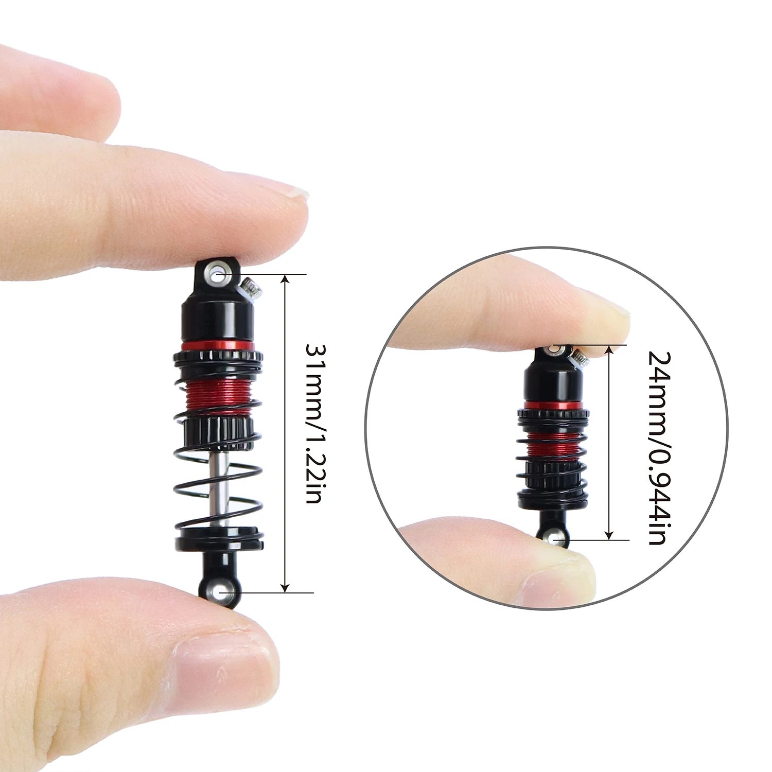 الألومنيوم الجبهة الخلفية النفط امتصاص الصدمات 31 مللي متر 35 مللي متر ل Losi 1/24 1/28 مايكرو-B مايكرو-T LOS00007 2WD WLtoys 244016 RC عربات التي تجرها الدواب LOS-1765 #6