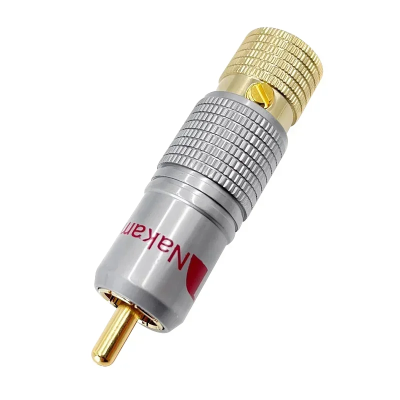 2/4/8/16 szt. Hifi pozłacane wtyczka RCA blokowanie bez lutowania gniazdo złącza lotosu 10mm Adapter przewodu Audio