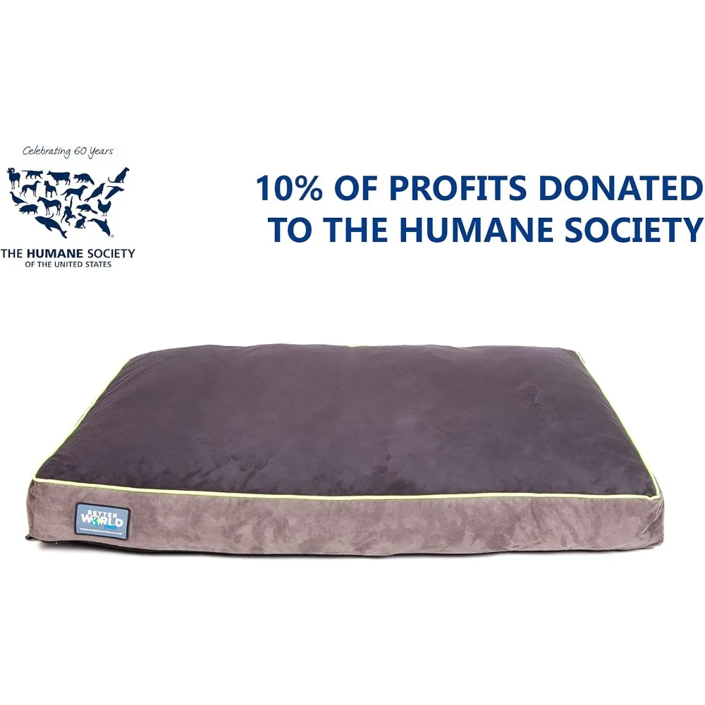 سرير كلب من إسفنج الذاكرة لتقويم العظام بسمك 5 بوصات مع غطاء قابل للإزالة قابل للغسل 180 جرامًا للمتر المربع، صغير (24 بوصة × 18 بوصة × 5 بوصة) (كلاب 1-20