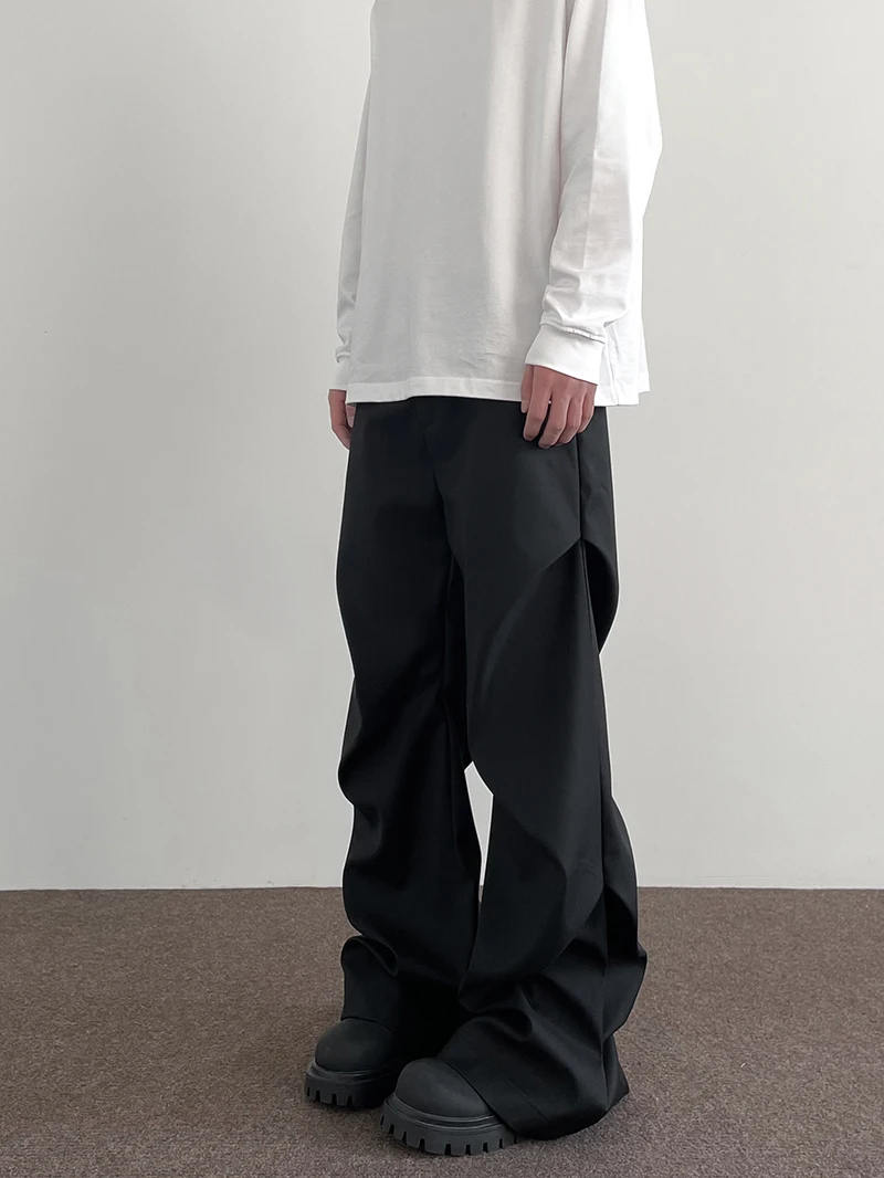 

Брюки Cleanfit American High Street: плиссированные, драпированные, повседневные, прямые, расклешенные, в молодежном стиле, со средней/высокой талией