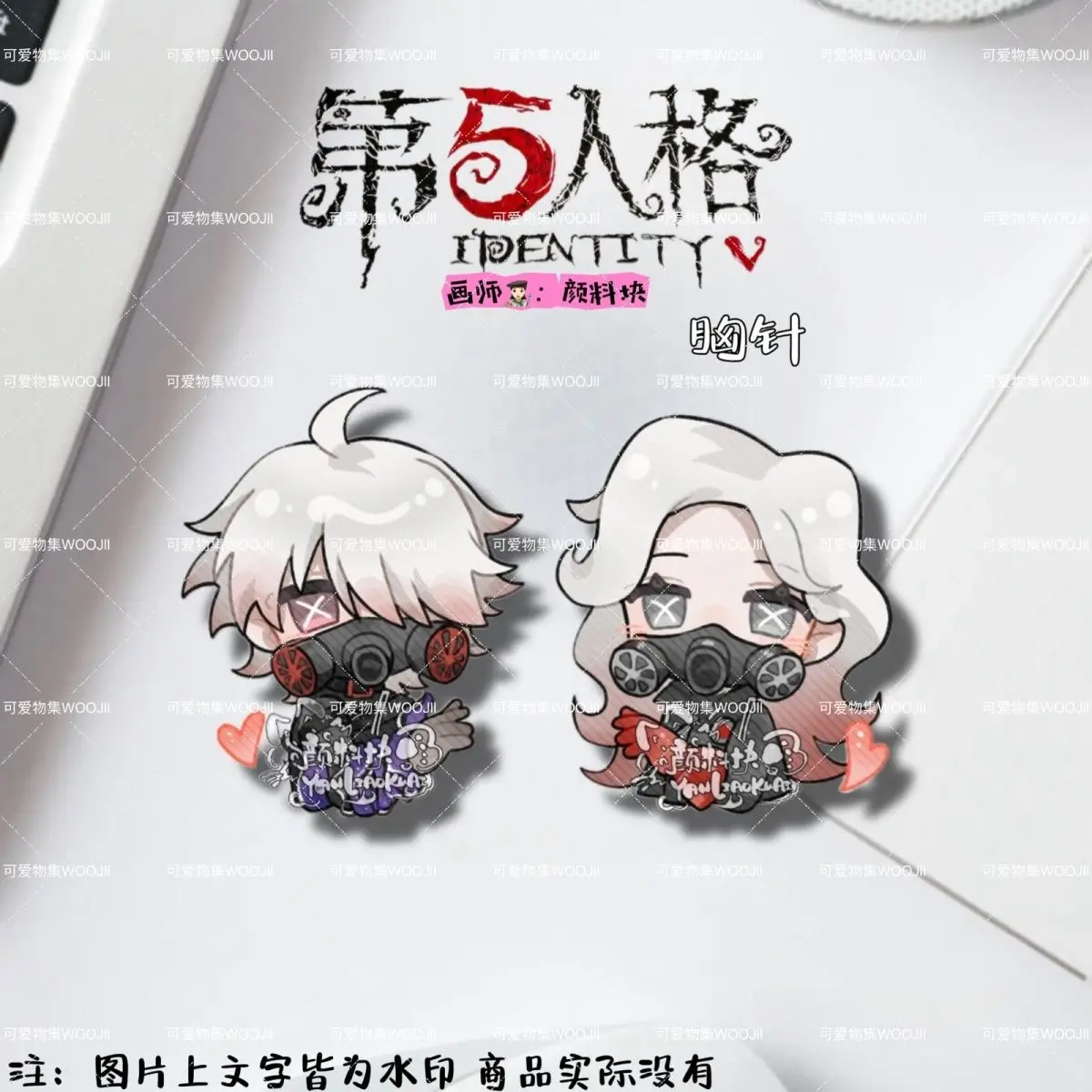 10PCS Emil Ada Mesmer Badges Pins Anime Identity V Brooch Cosplay Acrylic Brooches School Bag Pendant Clothes Accessorie Gift
