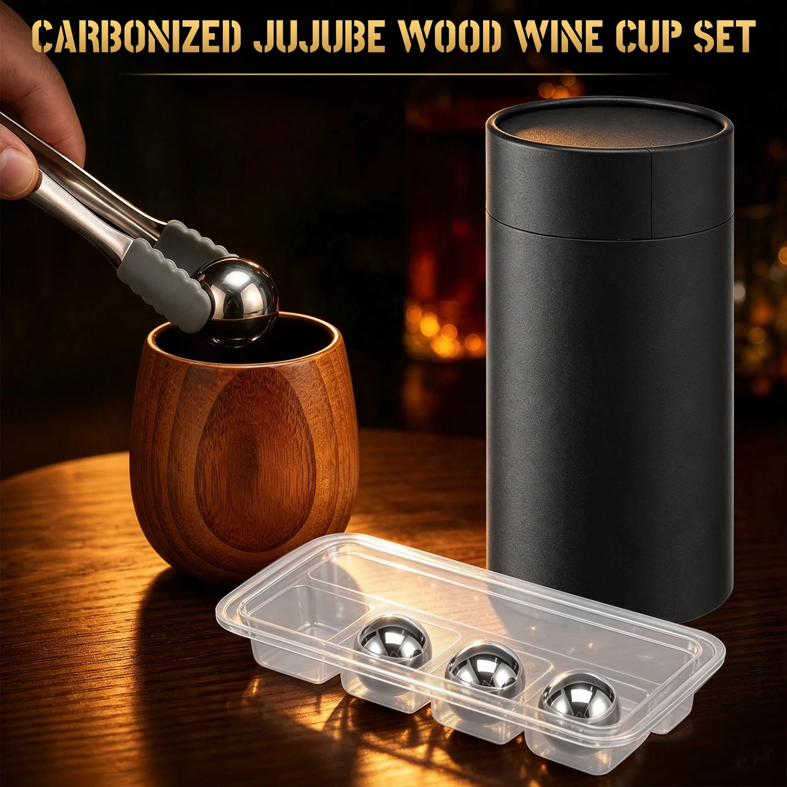1/2Pcs Whiskey Cup Charred Woo - Wine Beer Glass Set review and price