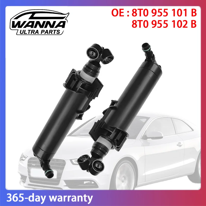 

OE 8T0955101B 8T0955102B 8T0955101 Left Right Headlight Washer Lift Cylinder Spray Nozzle Jet for Audi A5 2008 2009 2010 2011