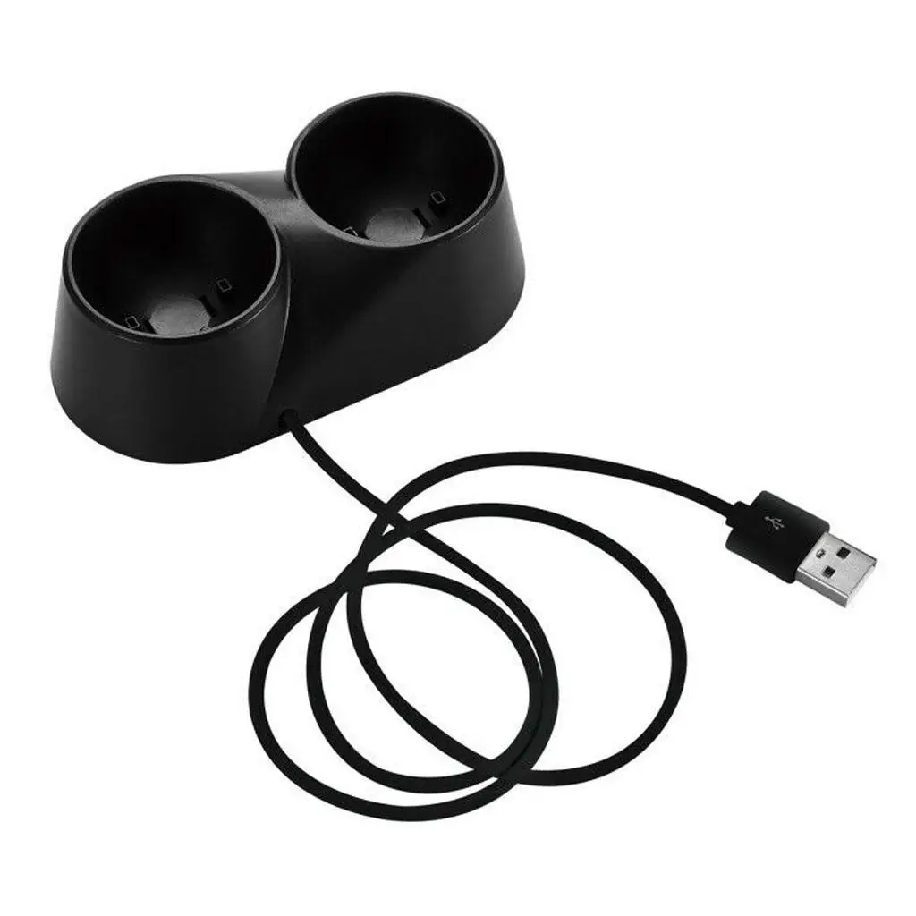 Double Charger Dock USB Multi Port Charging Station Desktop Charger for PS4 VR Remote Controllers