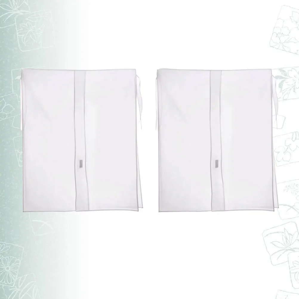 

2pcs Dust Cover For Clothes Suit Storage Bag Heavy Duty Lightweight Foldable Travel Dress Cover For Home Business Use L Size