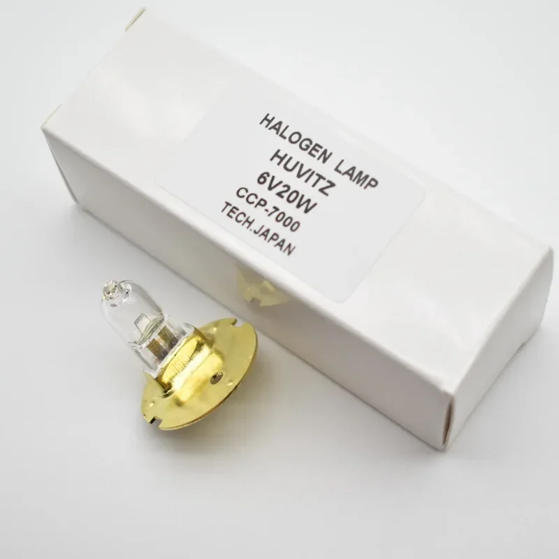 Bombilla Halógena de Cuarzo Oftálmica JC 6V-20W G4 6V 20W para Proyector de Tabla Optométrica HUVITZ CCP-3100 CCP-3000 6V20W