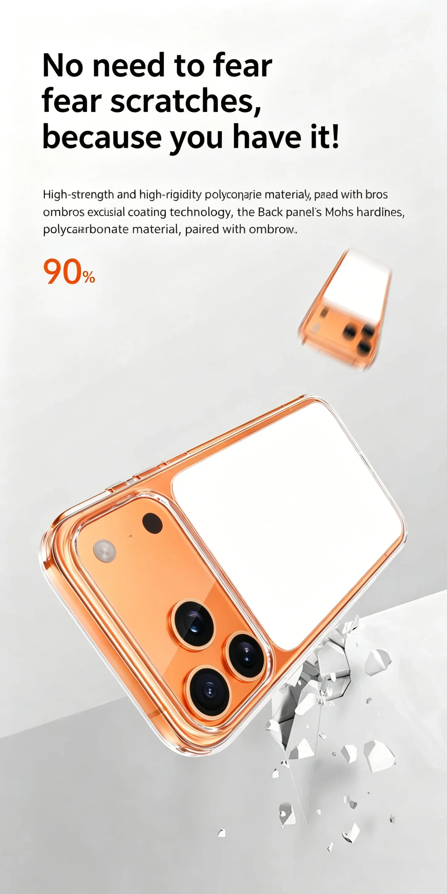 HANNUO – magnetyczne etui do iPhone 17 i 18 Pro MAX, odporne na wstrząsy, kompatybilne z ładowarką bezprzewodową, przezroczyste. — zdjęcie produktu 4