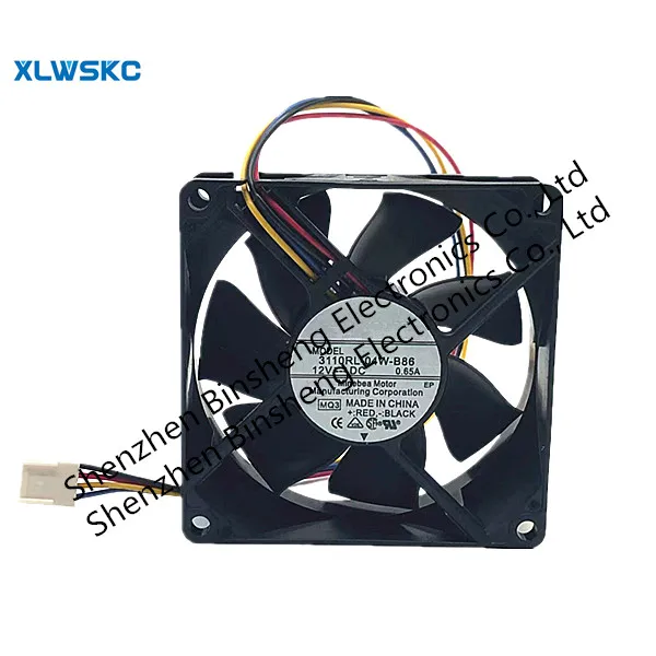 

New Original For NMB 3110RL-04W-B86 8025 12V 0.65A 4-wire Pwm Temperature Control Cooling CPU Radiator