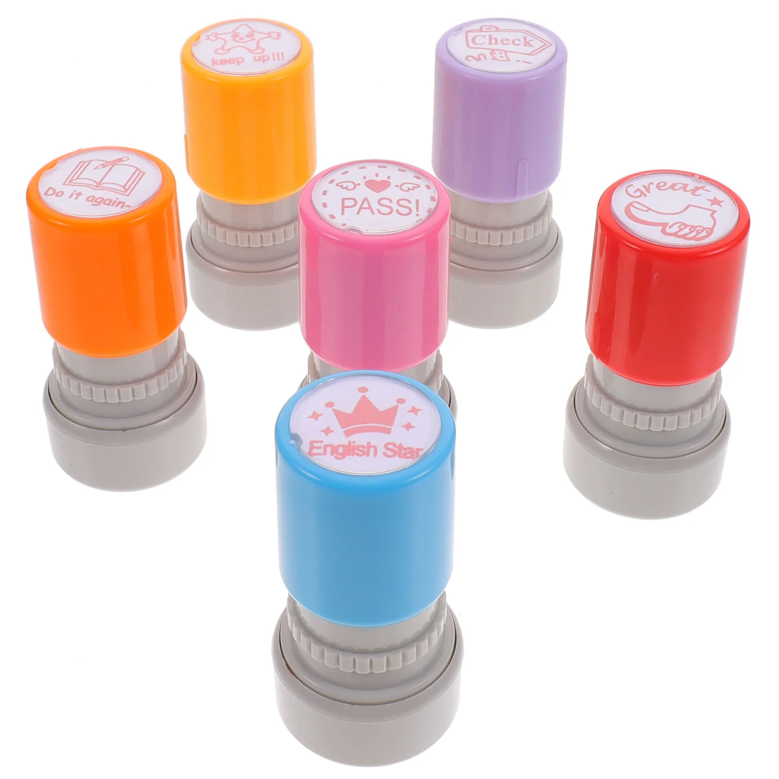 6 Pcs English Comment Stamp Teaching Stamps for Teachers Elementary Must Haves Classroom Supplies Business