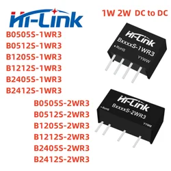 Hilink-ミニ調整可能電力モジュール,変圧器,高効率,5v,12v,1w,2w出力,b0505,b0512,dc,アイソレーション