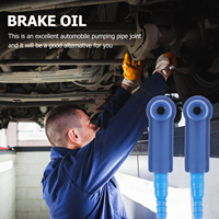 5pcs Blue Brake Fluid Replacement Tool Durable ABS Car Oil Bleeder Connector Exchange Line Adapter Practical Maintenance