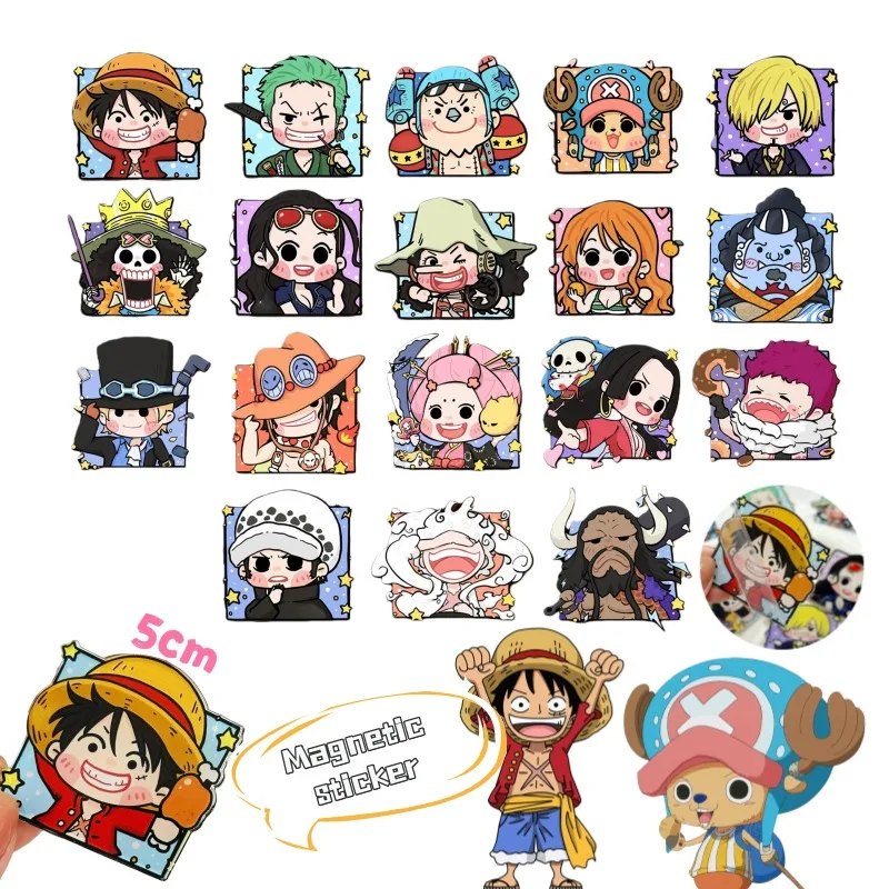

One Piece Luffy Chopper Zoro anime merchandise fridge magnets stylish and personalized acrylic magnetic stickers holiday gifts