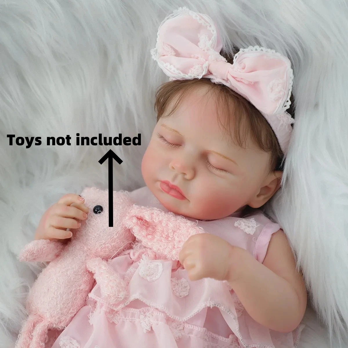 Realistyczna lalka reborn o wysokości 50 cm (20 cali), ręcznie malowana, Loulou, z widocznymi, malowanymi 3D żyłkami, lalka BeBe, prezent urodzinowy.