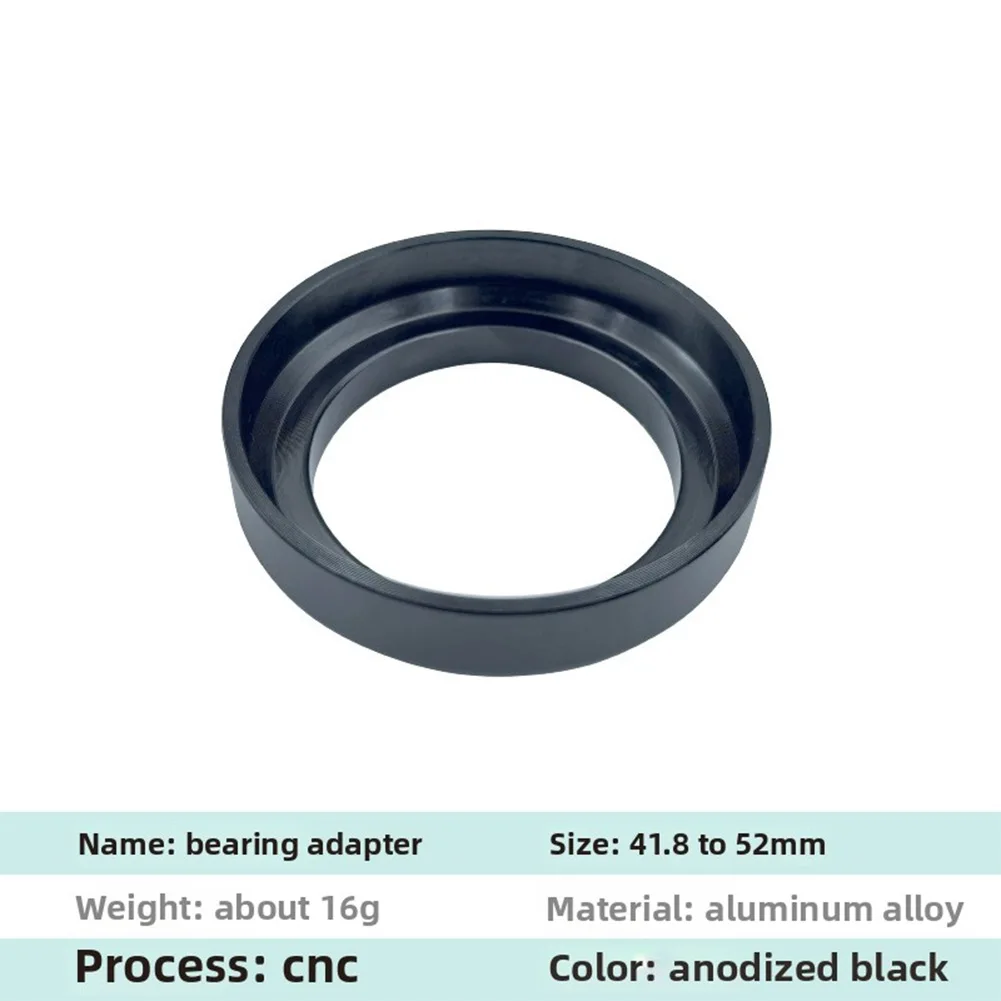 Alloy Headset Adapter Supporting Internal Cable Routing on Road Bikes with Head Tube Dimensions 41.8 mm to 52 mm