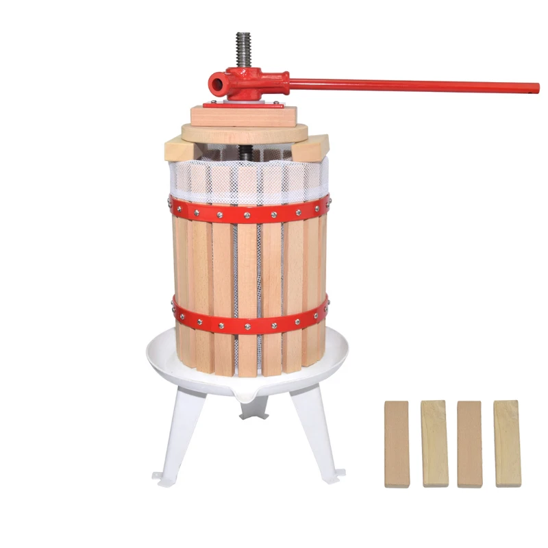 Nueva Prensa Manual Retro para Vino, Herramienta Casera DIY, Prensa de Vino de Gran Capacidad, Prensa de Frutas Comercial y Doméstica, Exprimidor de Miel Hecho a Mano