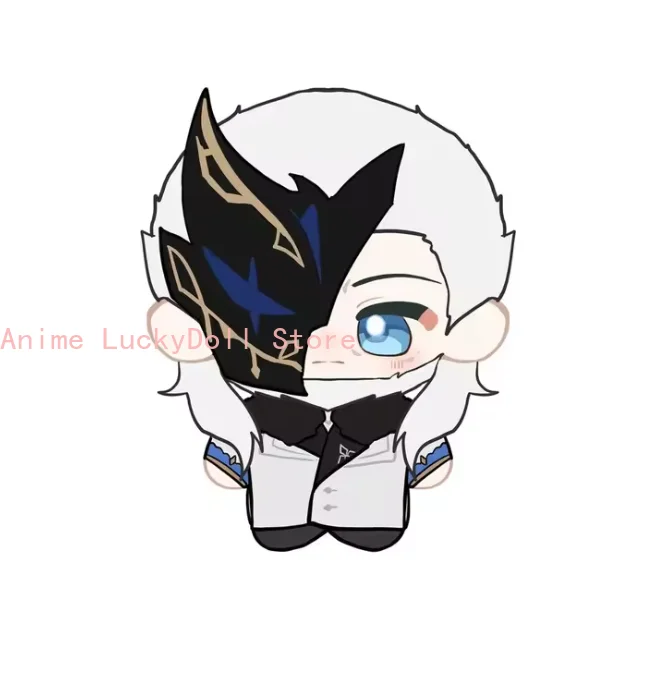 10cm Genshin Impact Pierro Cotton Doll Anime Jester Attributes Printing Nunu Body Cute Q Version Plush Plushie Toy Pendant Gift